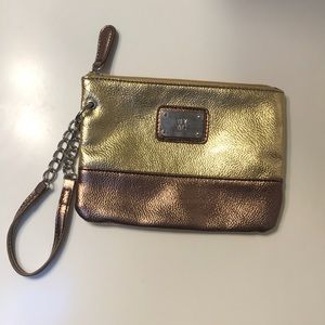 NY&C two toned gold wristlet